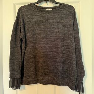 Zara Gray Boxy Long Sleeve Sweatshirt